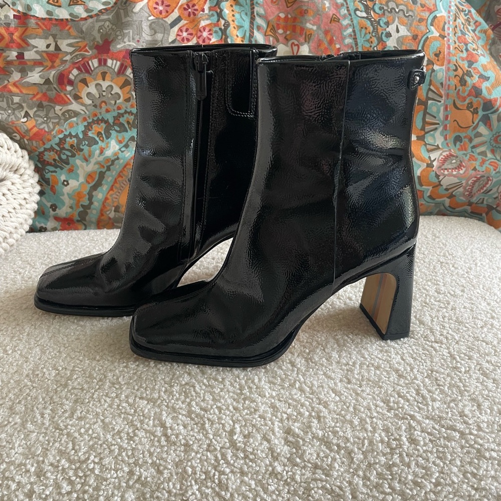 Sam Edelman Black Heeled Boots with Block Heel